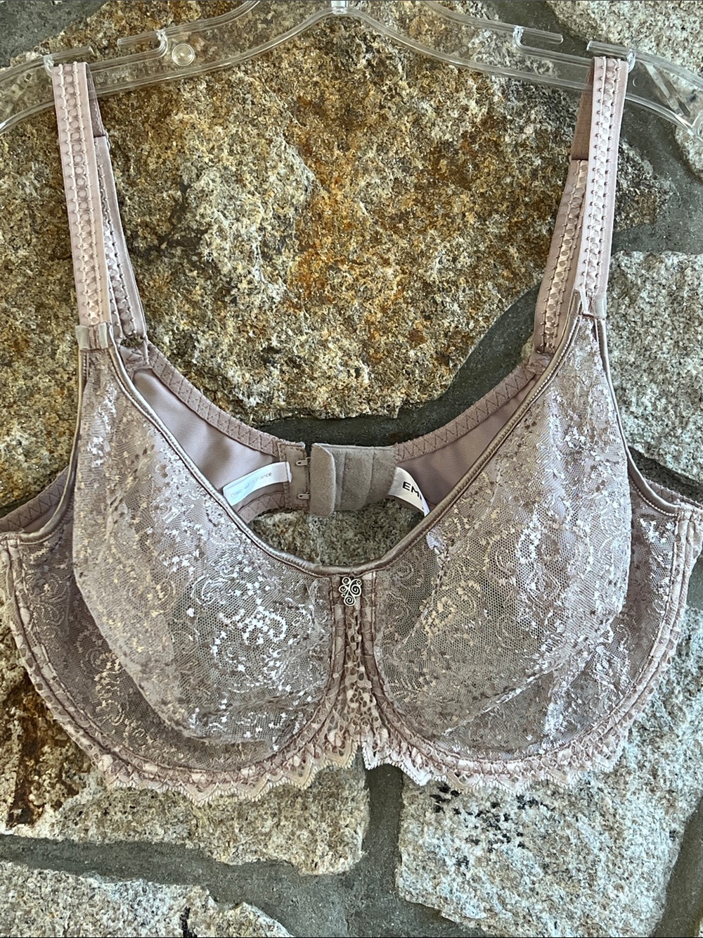Lace Underwire Bra in Taupe - Supportive Everyday Style